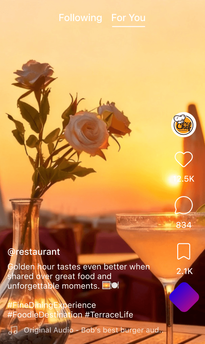 TikTok post example